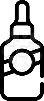 serum bottle line icon vector. serum bottle sign. isolated contour symbol black illustration