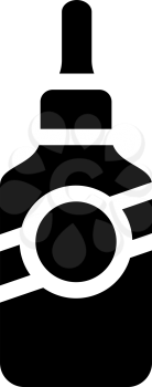 serum bottle glyph icon vector. serum bottle sign. isolated contour symbol black illustration