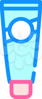 cream face foam tube color icon vector. cream face foam tube sign. isolated symbol illustration