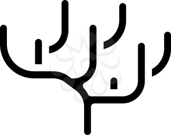 marine coral glyph icon vector. marine coral sign. isolated contour symbol black illustration