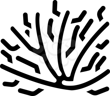 marine seaweed branch glyph icon vector. marine seaweed branch sign. isolated contour symbol black illustration