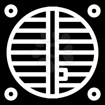 ventilation repair glyph icon vector. ventilation repair sign. isolated contour symbol black illustration