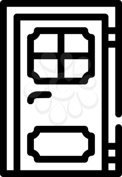 door renovation line icon vector. door renovation sign. isolated contour symbol black illustration