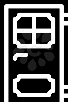 door renovation glyph icon vector. door renovation sign. isolated contour symbol black illustration