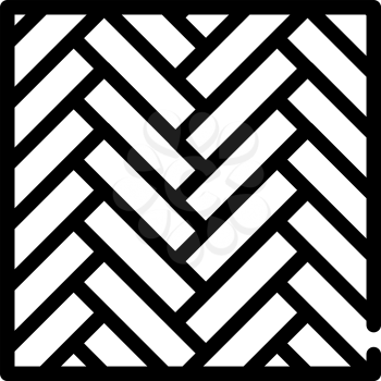 parquet floor line icon vector. parquet floor sign. isolated contour symbol black illustration