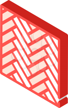 parquet floor isometric icon vector. parquet floor sign. isolated symbol illustration