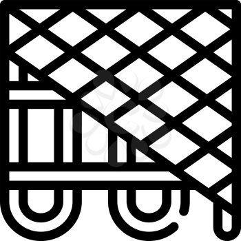 floor heating line icon vector. floor heating sign. isolated contour symbol black illustration