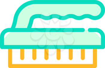brush sponge color icon vector. brush sponge sign. isolated symbol illustration