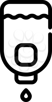 sanitation liquid soap bottle line icon vector. sanitation liquid soap bottle sign. isolated contour symbol black illustration