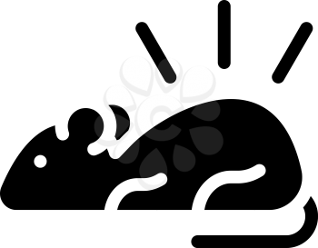 luminous mouse glyph icon vector. luminous mouse sign. isolated contour symbol black illustration