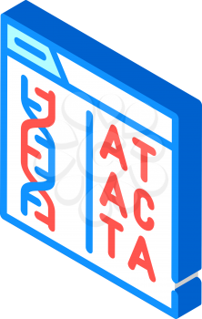 decoding dna code isometric icon vector. decoding dna code sign. isolated symbol illustration