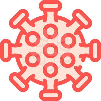 influenza virus color icon vector. influenza virus sign. isolated symbol illustration