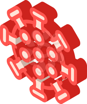 influenza virus isometric icon vector. influenza virus sign. isolated symbol illustration