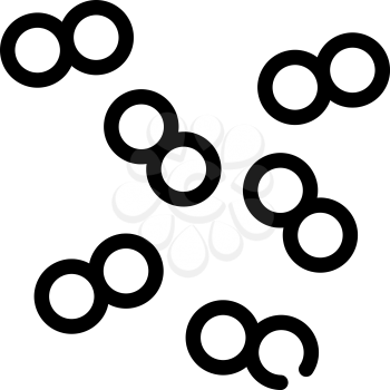 pneumococcus infection line icon vector. pneumococcus infection sign. isolated contour symbol black illustration