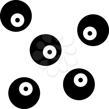 coccus bacteria glyph icon vector. coccus bacteria sign. isolated contour symbol black illustration