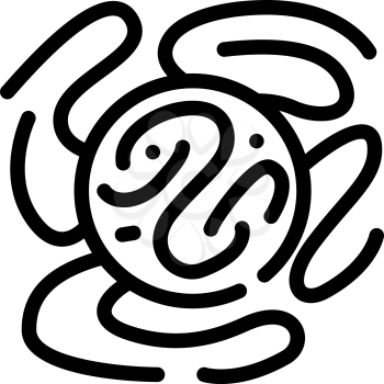 dangerous virus line icon vector. dangerous virus sign. isolated contour symbol black illustration
