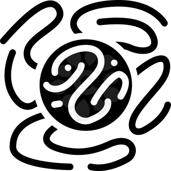 dangerous virus glyph icon vector. dangerous virus sign. isolated contour symbol black illustration