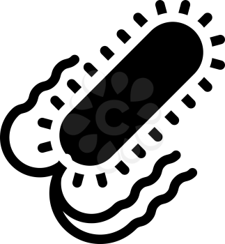 salmonella bacteria glyph icon vector. salmonella bacteria sign. isolated contour symbol black illustration