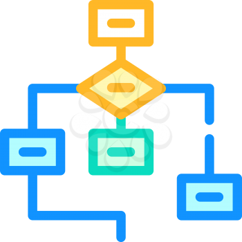 program hierarchy color icon vector. program hierarchy sign. isolated symbol illustration