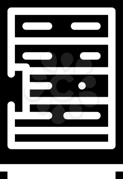 data server technology glyph icon vector. data server technology sign. isolated contour symbol black illustration