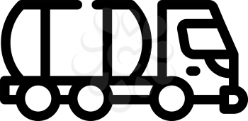 liquid transportation truck line icon vector. liquid transportation truck sign. isolated contour symbol black illustration