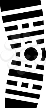 bandaged knee glyph icon vector. bandaged knee sign. isolated contour symbol black illustration