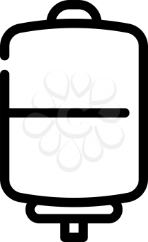 barrel watering equipment line icon vector. barrel watering equipment sign. isolated contour symbol black illustration