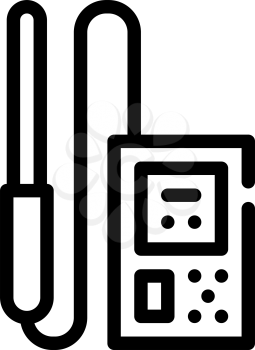 electromagnetic field detector measuring equipment line icon vector. electromagnetic field detector measuring equipment sign. isolated contour symbol black illustration