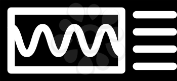 oscilloscope measuring equipment glyph icon vector. oscilloscope measuring equipment sign. isolated contour symbol black illustration