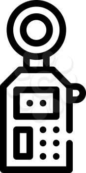 noise meter measuring device line icon vector. noise meter measuring device sign. isolated contour symbol black illustration