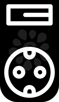 wattmeter measuring equipment glyph icon vector. wattmeter measuring equipment sign. isolated contour symbol black illustration