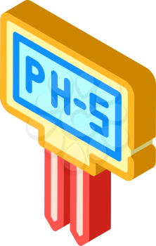 ph meter measuring equipment isometric icon vector. ph meter measuring equipment sign. isolated symbol illustration