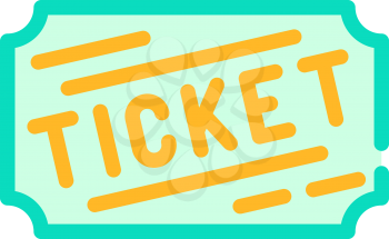 lottery ticket color icon vector. lottery ticket sign. isolated symbol illustration