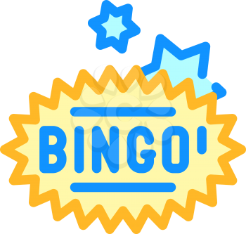 bingo game color icon vector. bingo game sign. isolated symbol illustration