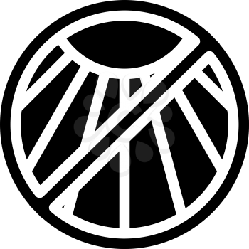 anti sun protection glyph icon vector. anti sun protection sign. isolated contour symbol black illustration