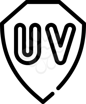 ultra violet uv protection line icon vector. ultra violet uv protection sign. isolated contour symbol black illustration
