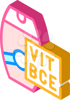 vitamin sunscreen cream isometric icon vector. vitamin sunscreen cream sign. isolated symbol illustration
