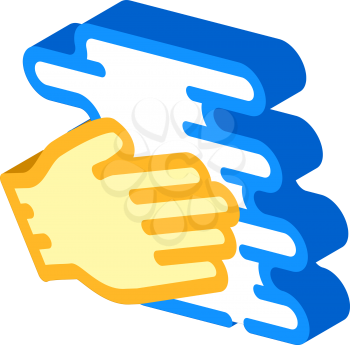 hand spreading cream isometric icon vector. hand spreading cream sign. isolated symbol illustration