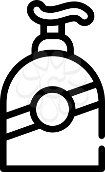 sunscreen pump bottle line icon vector. sunscreen pump bottle sign. isolated contour symbol black illustration
