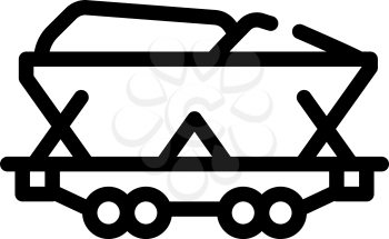 mining coal line icon vector. mining coal sign. isolated contour symbol black illustration