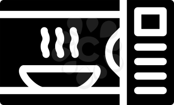 microwave oven glyph icon vector. microwave oven sign. isolated contour symbol black illustration