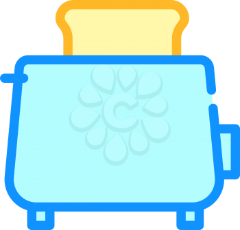 toaster fry bread color icon vector. toaster fry bread sign. isolated symbol illustration