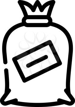 seeds bag line icon vector. seeds bag sign. isolated contour symbol black illustration