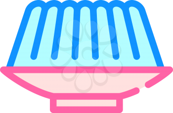agar-agar meal color icon vector. agar-agar meal sign. isolated symbol illustration