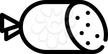 seitan sausage line icon vector. seitan sausage sign. isolated contour symbol black illustration