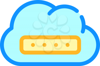 memory cloud storage color icon vector. memory cloud storage sign. isolated symbol illustration