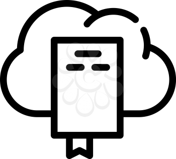 document cloud storage line icon vector. document cloud storage sign. isolated contour symbol black illustration