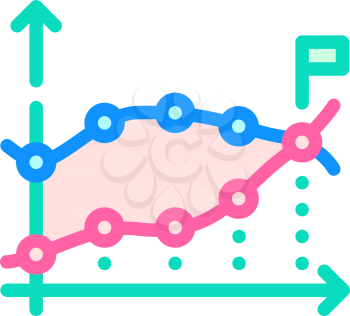 statistical data analysis color icon vector. statistical data analysis sign. isolated symbol illustration