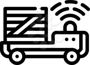 automation transportation car line icon vector. automation transportation car sign. isolated contour symbol black illustration