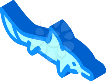 ichthyosaurus dinosaur isometric icon vector. ichthyosaurus dinosaur sign. isolated symbol illustration